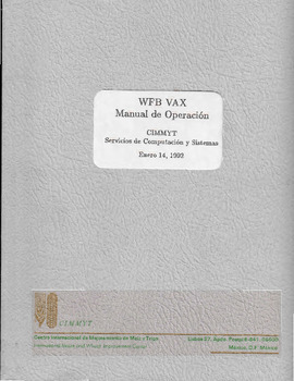 WFB VAX manual de operación